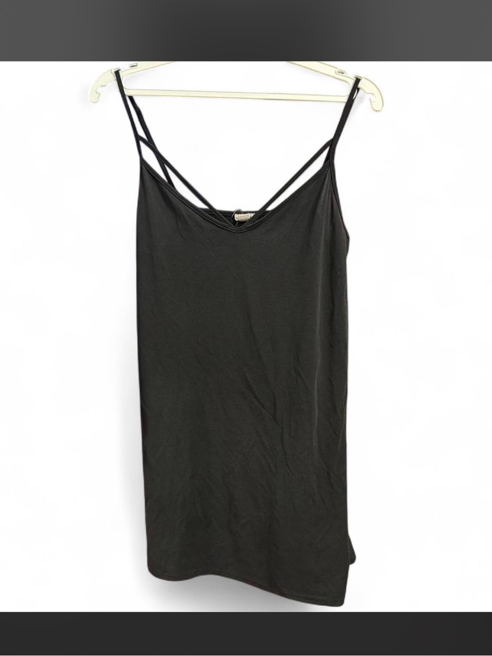 Garage black mini slip criss cross dress